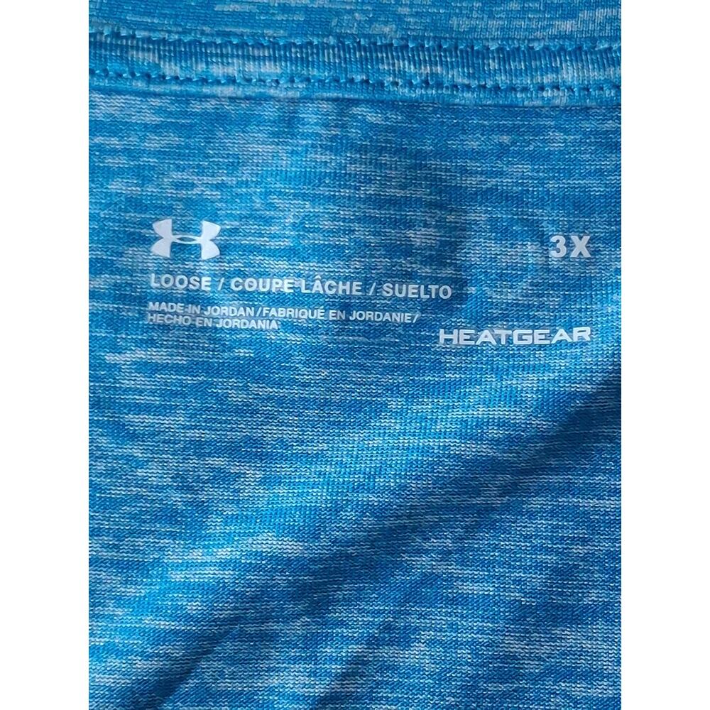 Under Armour Heatgear Blue V-Neck Short sleeve Lightweight Womens Size 3X - Picture 3 of 6